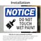 Signmission Do Not Touch Wet Paint Sign With Symbol, 7 in W x Rectangle, Vinyl Decal OS-2PACK-NS-D-57-L-11390 - alternate 6